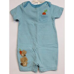 NEW 2014 Gymboree Baby Beaver Romper Boys 6-12 M Easter Spring Carrots Summer